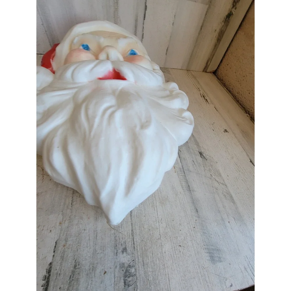 Union products Santa Claus vintage blow mold face Xmas Unique Home decor